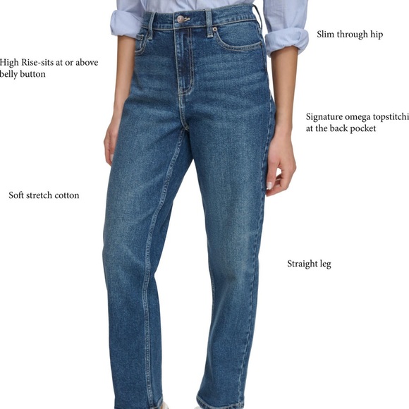 Calvin Klein Ladies Straight Jean - Picture 2 of 7